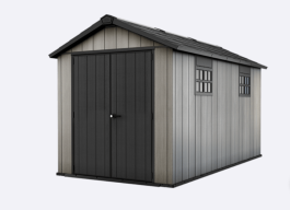 KETER OAKLAND SHED 7.5 X 13 FT ( 7.5 X 9 SHED + 1 EXTENSION KIT) RESIN WOODLOOK GREY 350045 KETER OAKLAND ΑΠΟΘΗΚΗ ΚΗΠΟΥ 7.5 X 13 FT ( 7.5 X 9FT ΑΠΟΘΗΚΗ + 1 ΚΙΤ ΕΠΕΚΤΑΣΗΣ) ΡΗΤΙΝΗ ΟΨΗ ΞΥΛΟΥ ΓΚΡΙ 350045